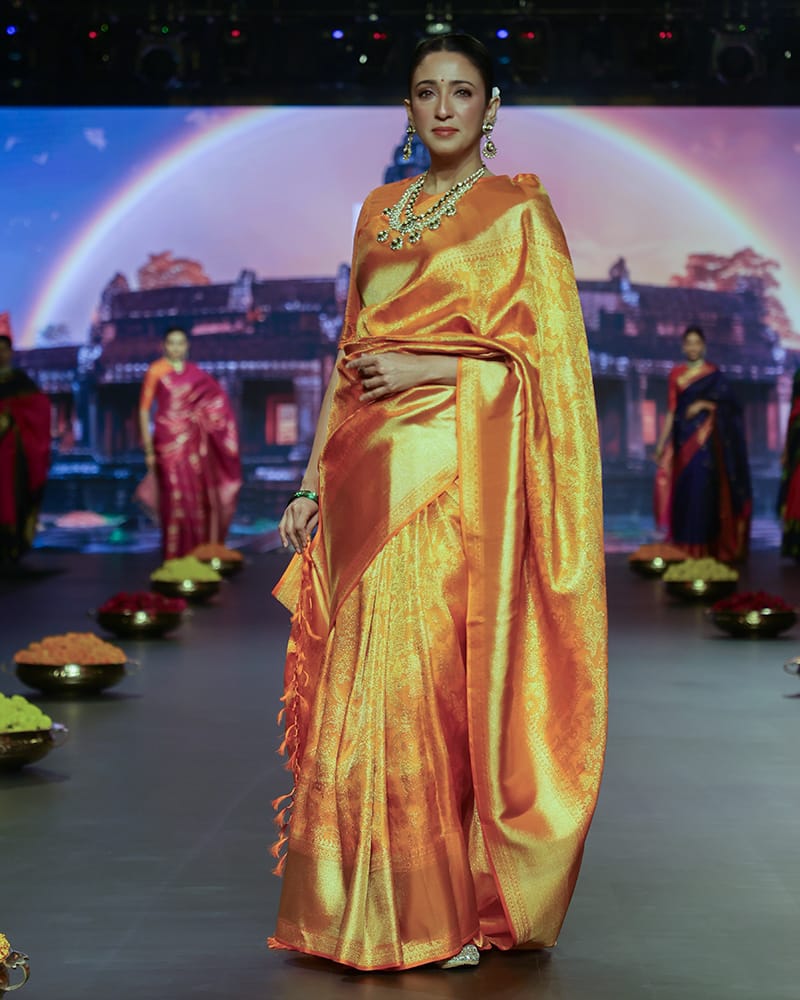 Orange Kanjivaram Saree