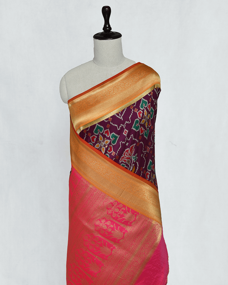Deep Purple Patola Saree