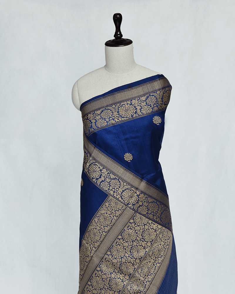 Royal Blue Zari Saree