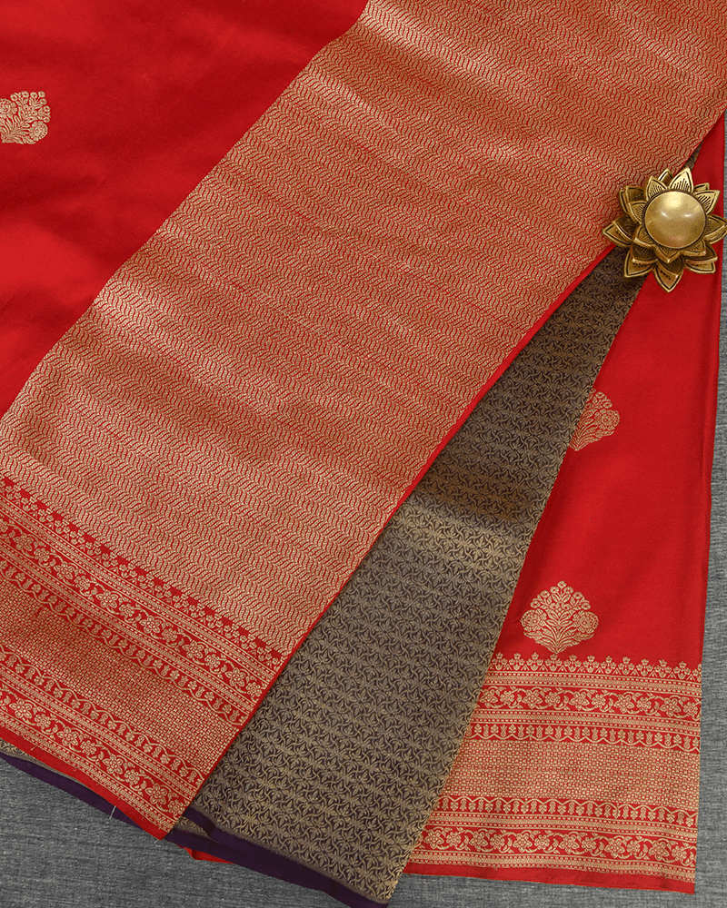Red Banarasi Saree - Image 2