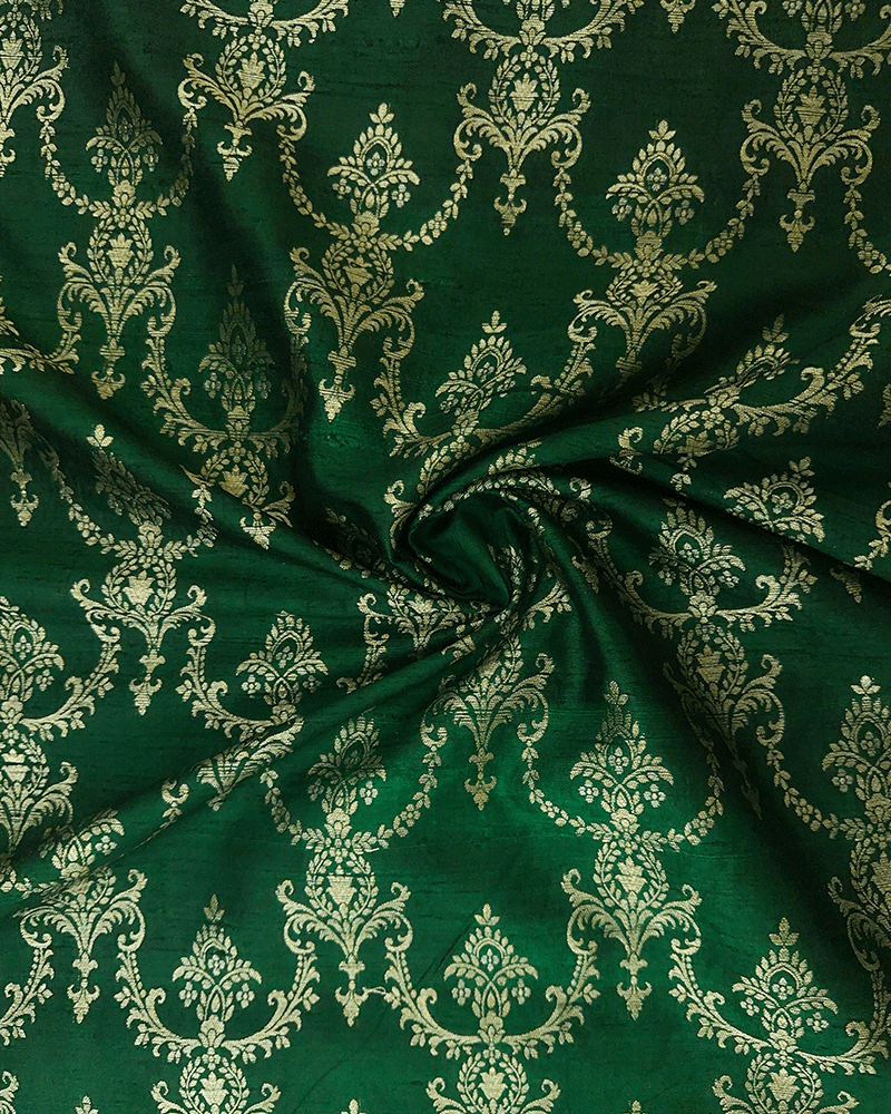 Leaf Green Silk Fabric