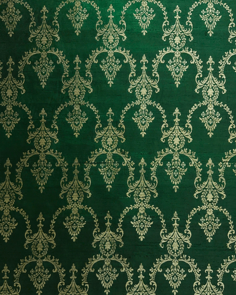 Leaf Green Silk Fabric - Image 2