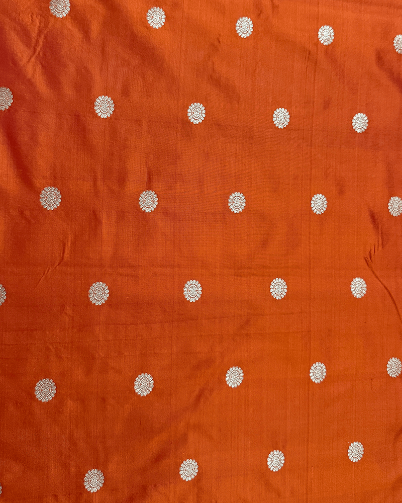 Orange Silk Fabric - Image 2