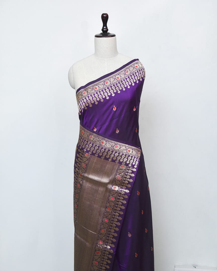 Royal Purple Silk Saree