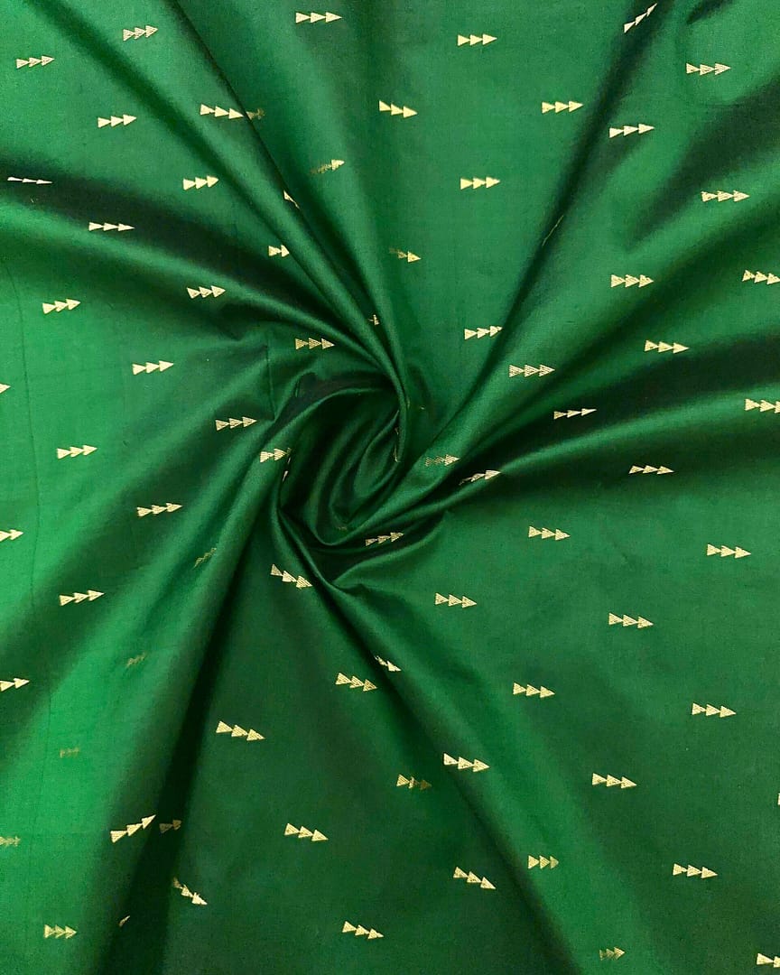 Bottle Green Silk Fabric
